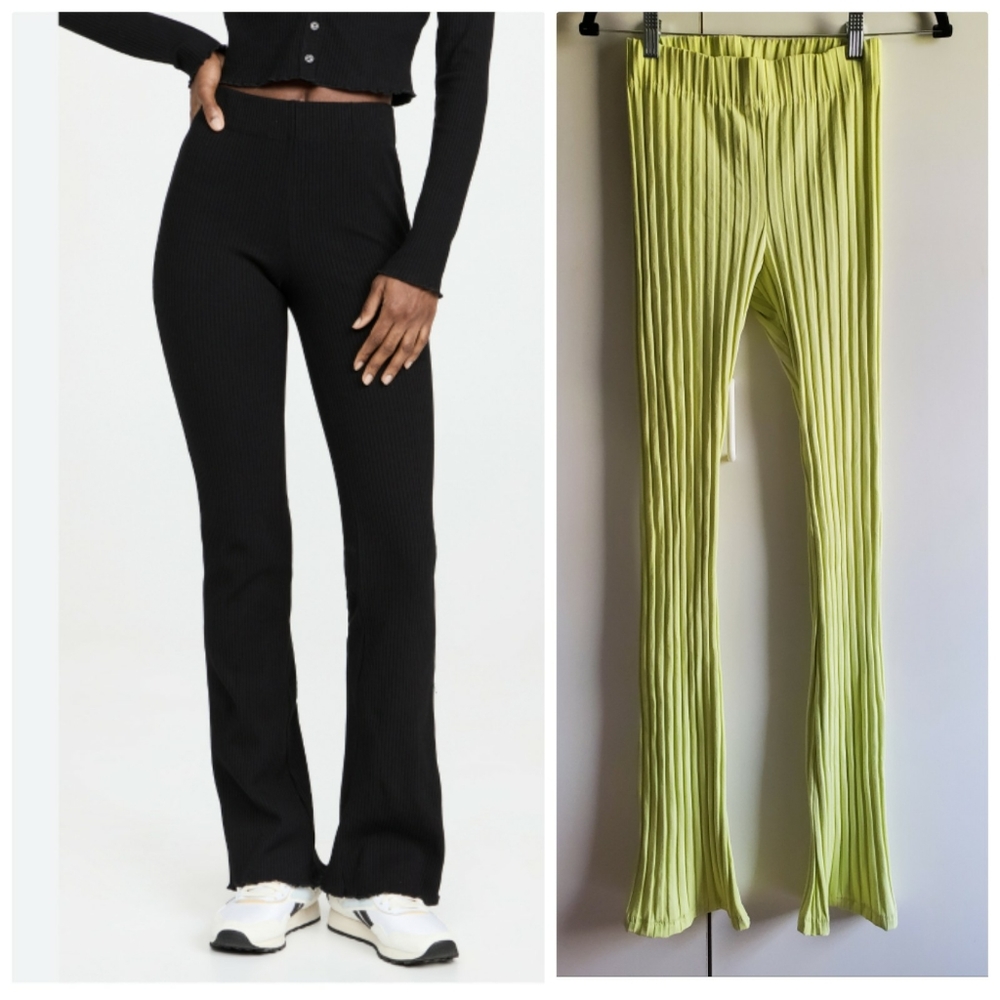 Good‎ American Ribbed Skinny Flare Pants.